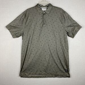 Linksoul Polo Shirt Mens Adult XL Gray Green Casual Lightweight Golf Rugby